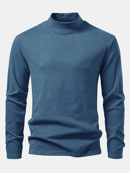 Long Sleeve Mock Neck T-Shirt
