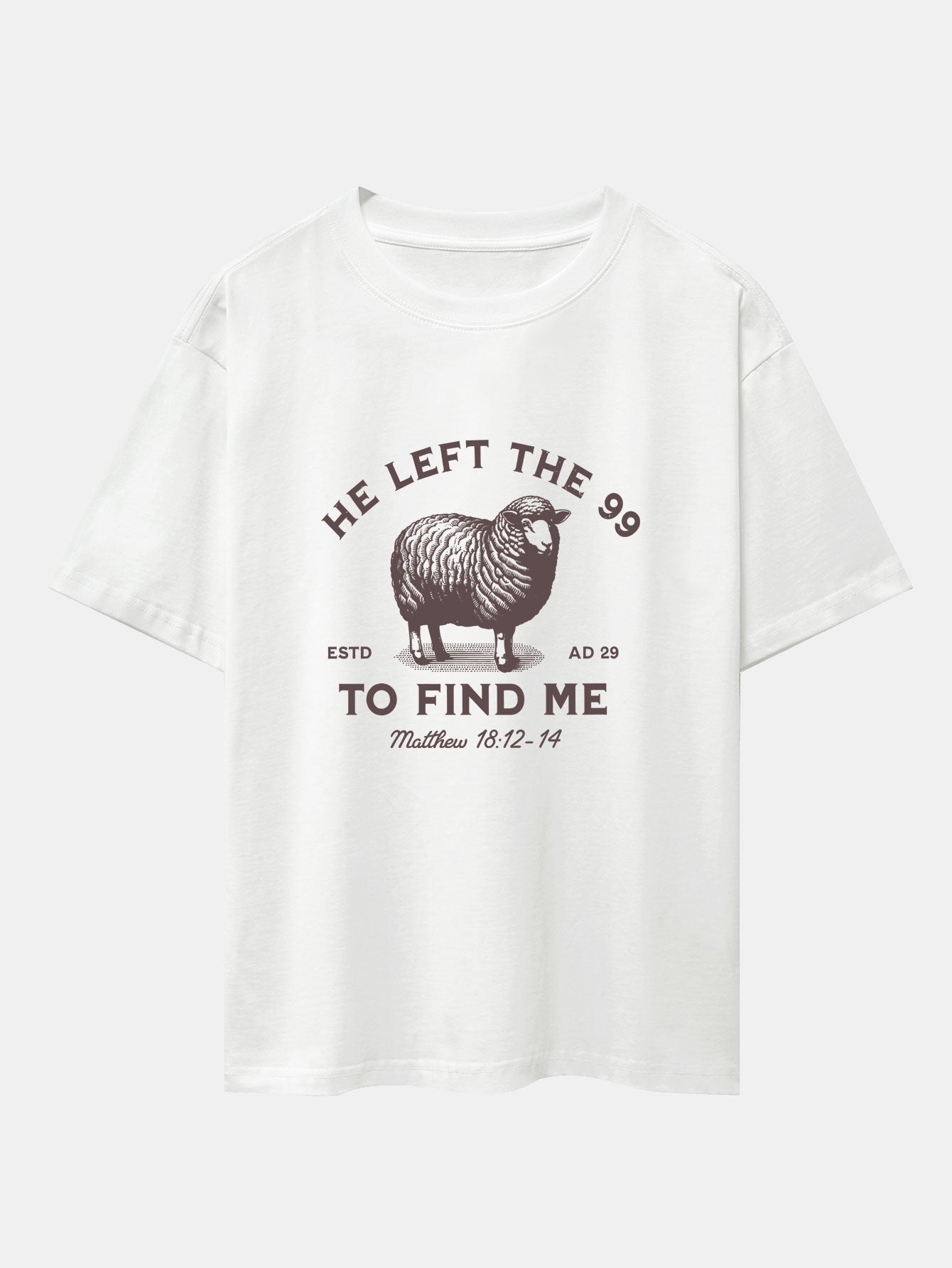 The Lost Lamb Print Drop Shoulder Oversize T-Shirt