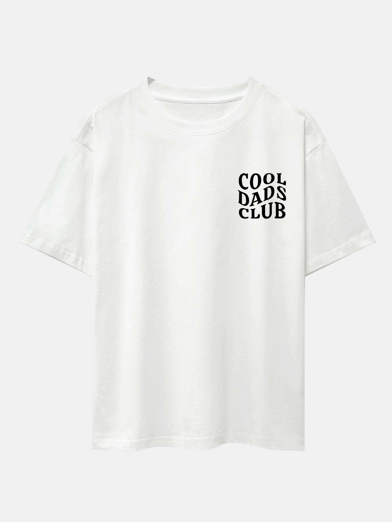 Cool Dads Club Print Drop Shoulder Oversize T-Shirt