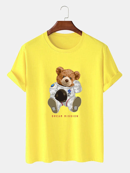 NASA Space Bear Print T-Shirt