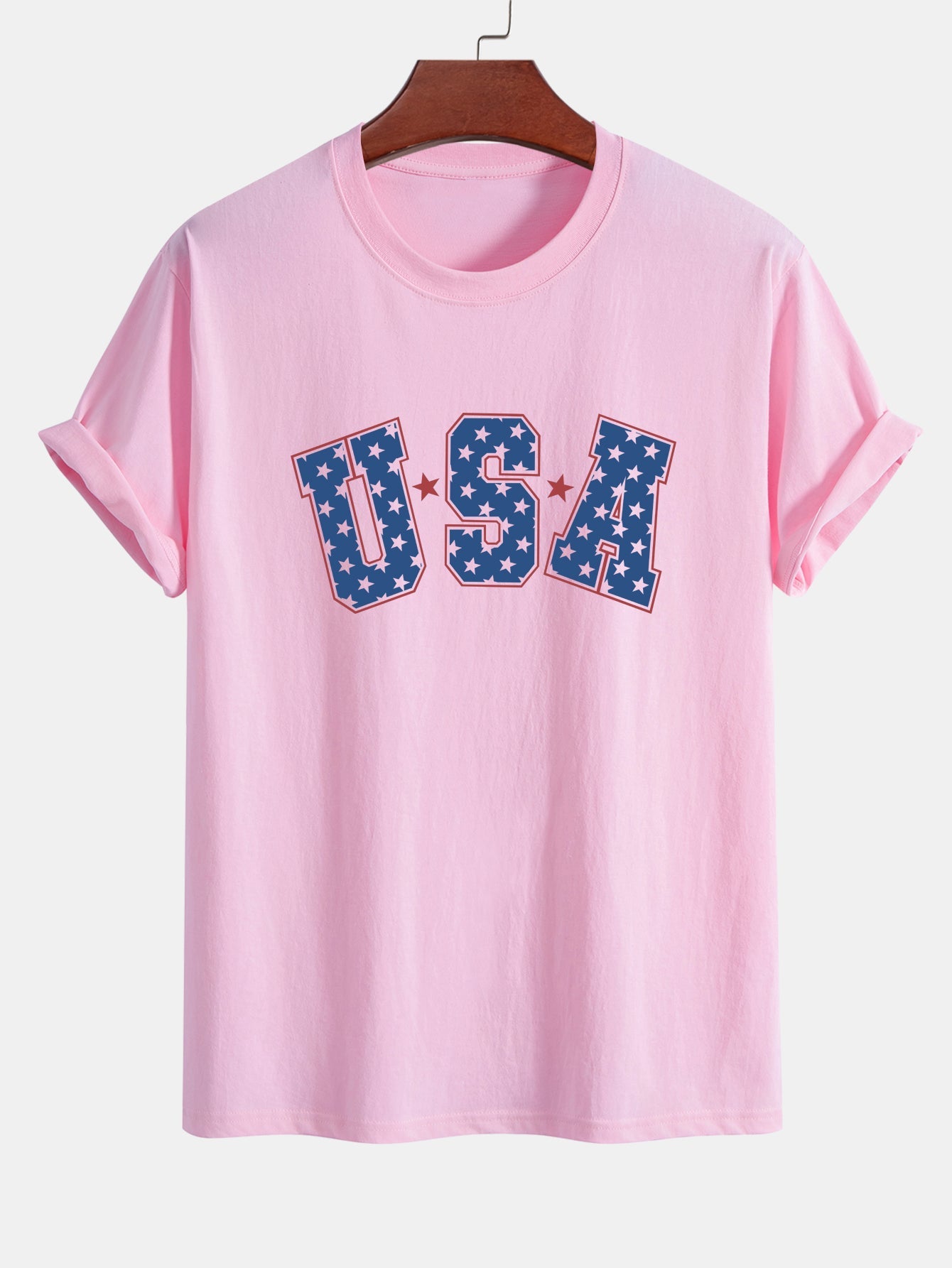 Regular Fit USA Print Cotton T-Shirt