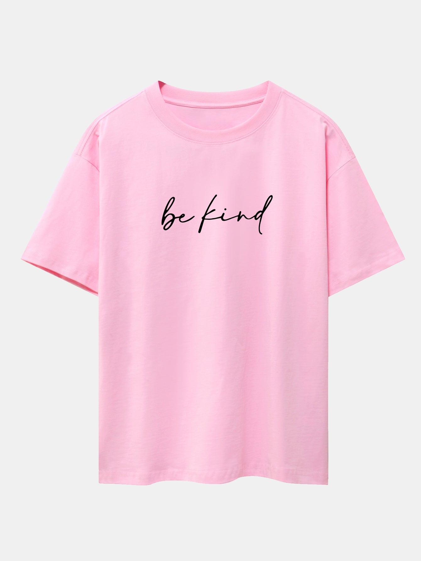Be Kind Print Drop Shoulder Oversize T-Shirt