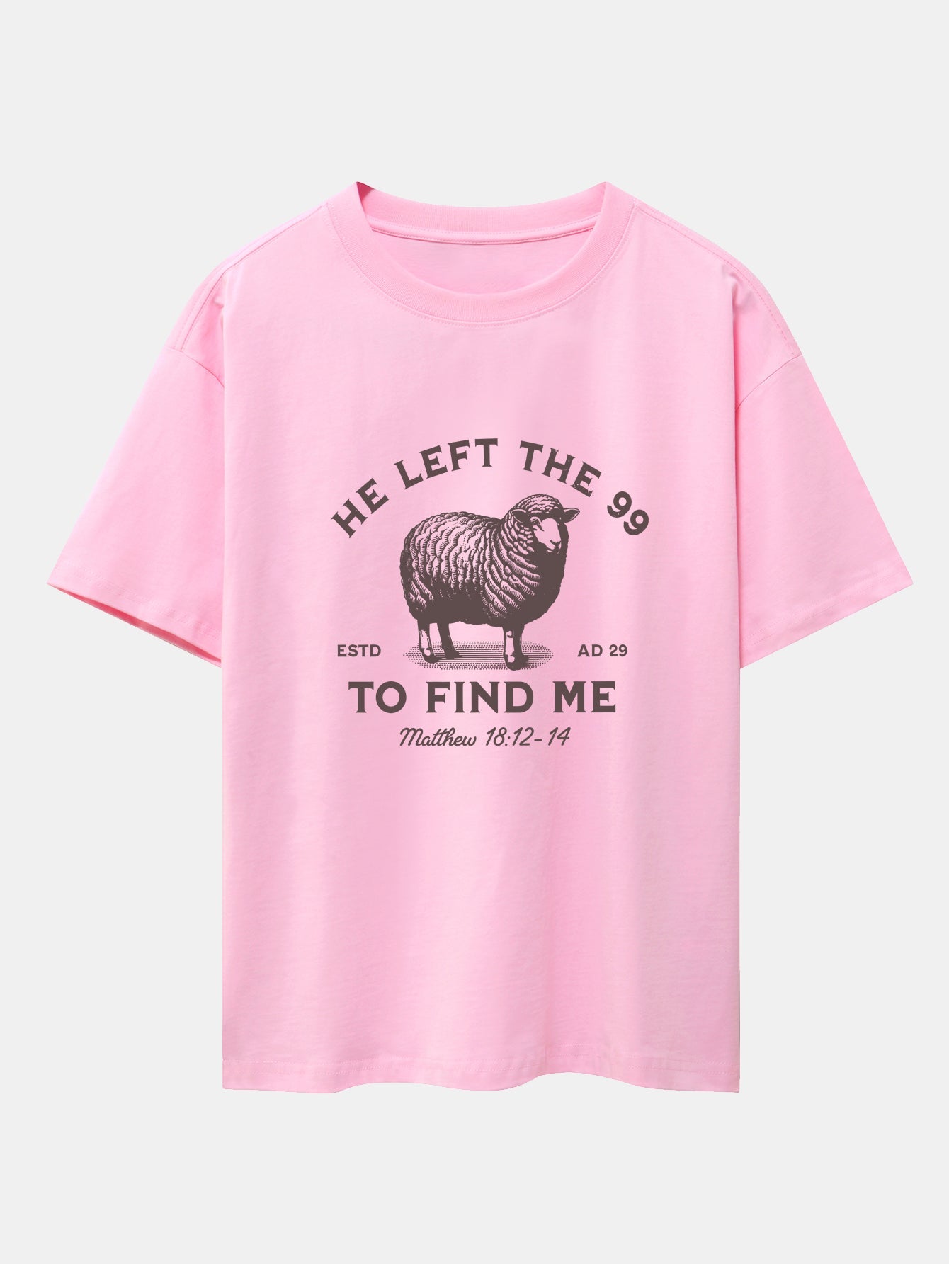 The Lost Lamb Print Drop Shoulder Oversize T-Shirt