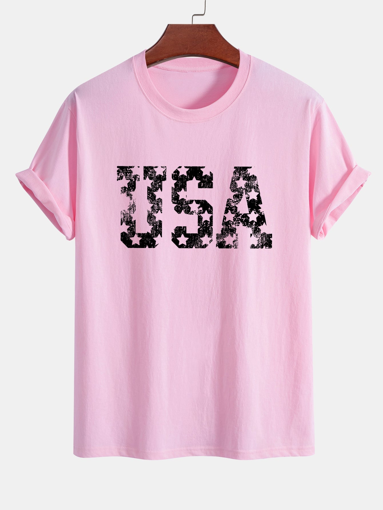 Regular Fit USA Print Cotton T-Shirt