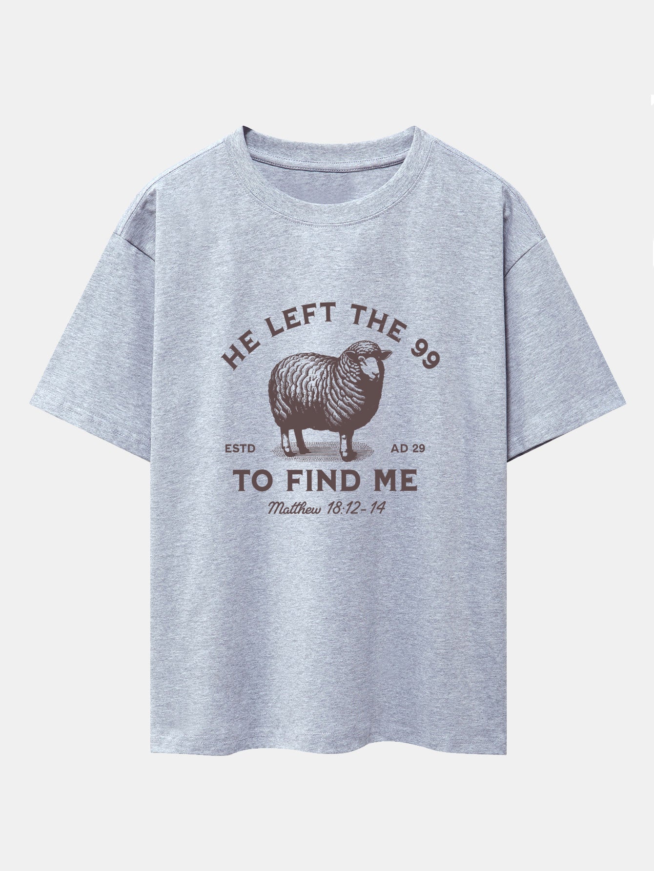 The Lost Lamb Print Drop Shoulder Oversize T-Shirt