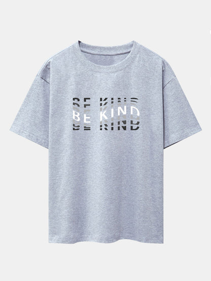 Be Kind Print Drop Shoulder Oversize T-Shirt