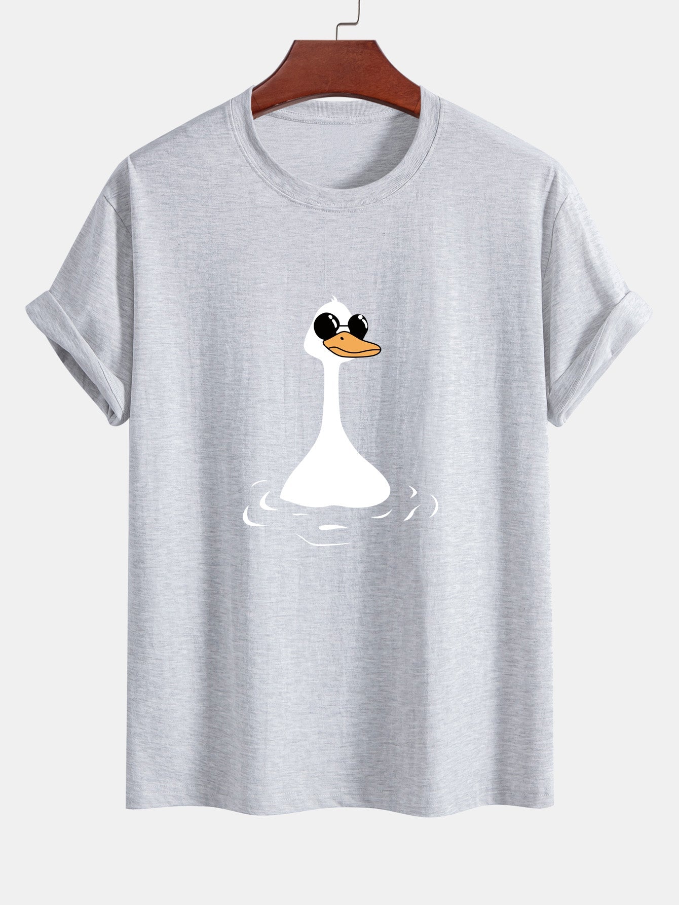Regular Fit Sunglasses Goose Print Cotton T-Shirt