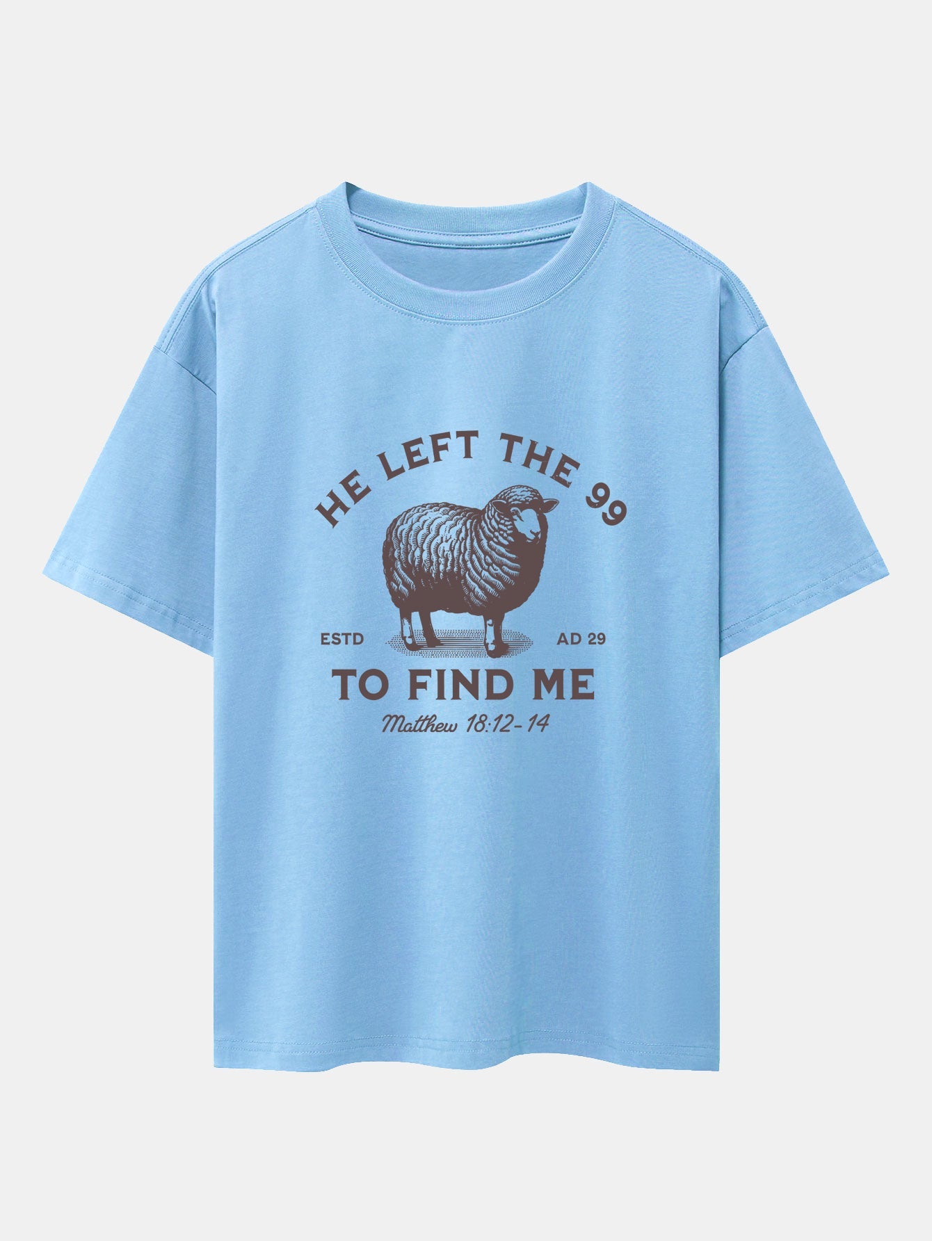 The Lost Lamb Print Drop Shoulder Oversize T-Shirt