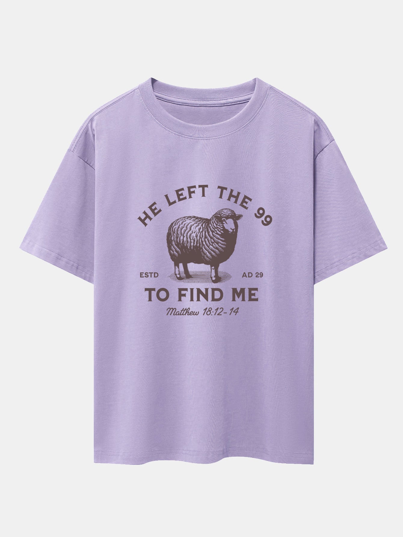 The Lost Lamb Print Drop Shoulder Oversize T-Shirt
