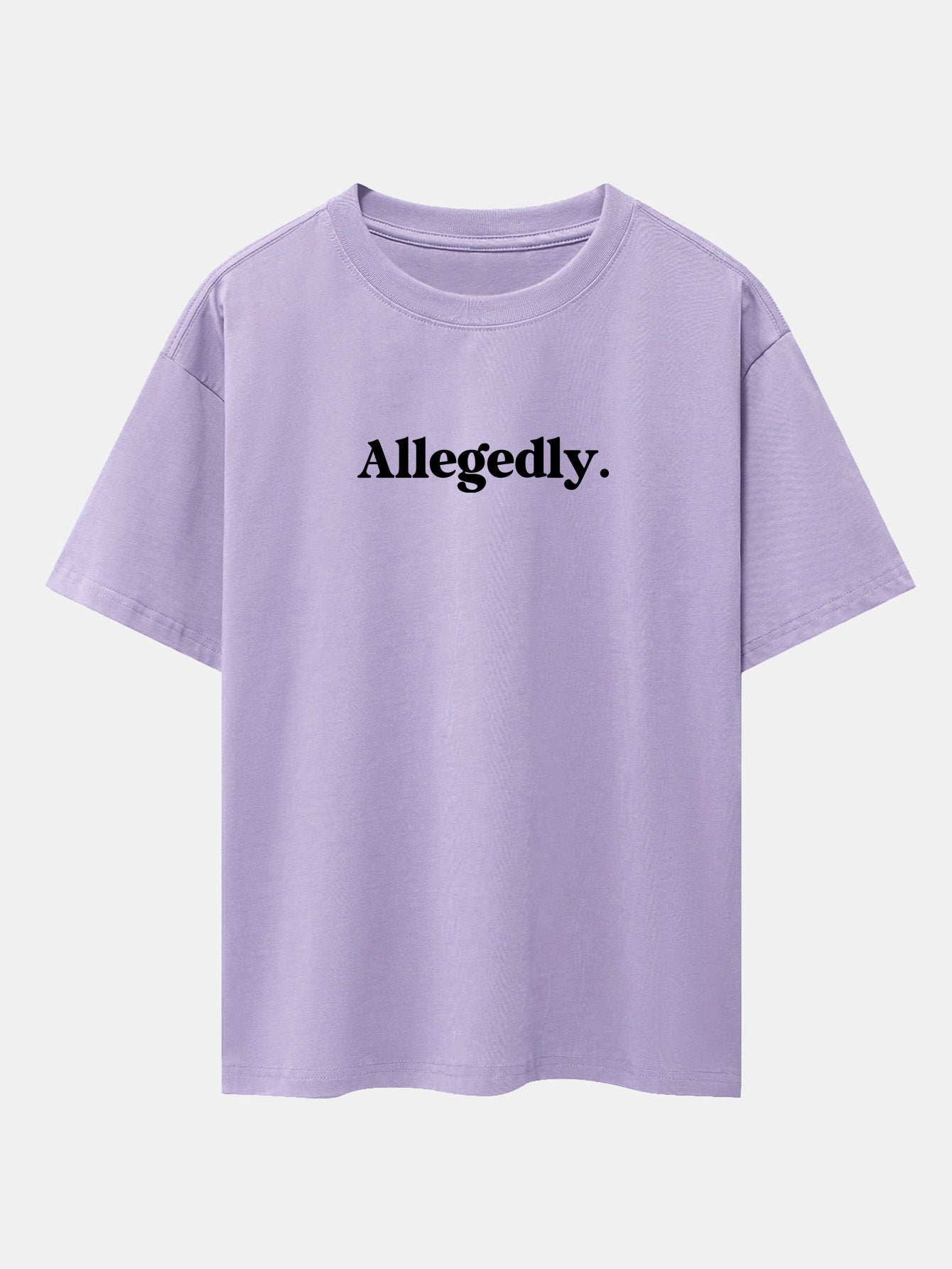 Allegedly Print Drop Shoulder Oversize T-Shirt