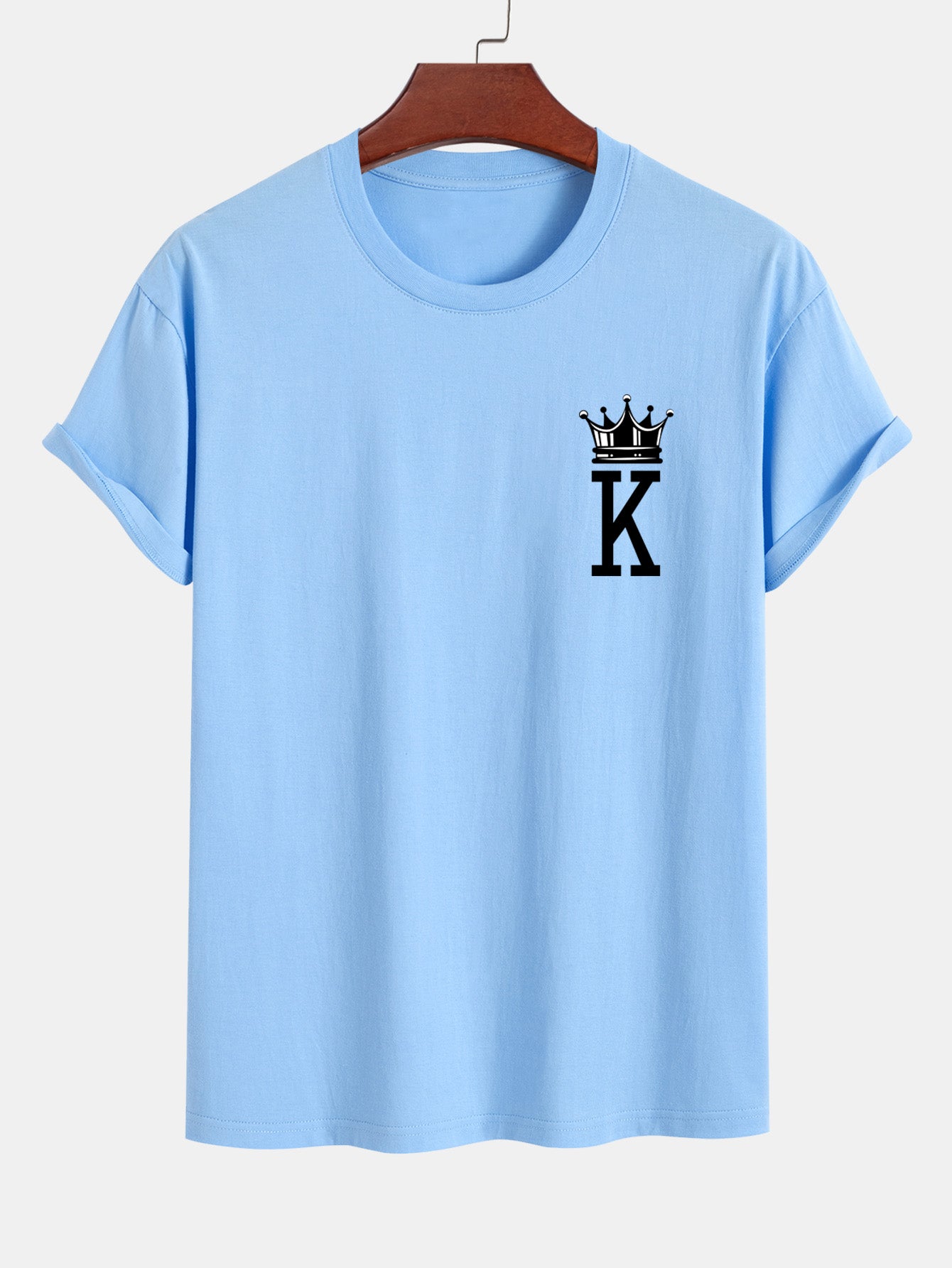 Regular Fit Crown King Print Cotton T-Shirt