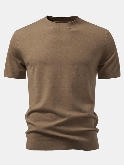 Solid Knitted Sweater T-Shirt
