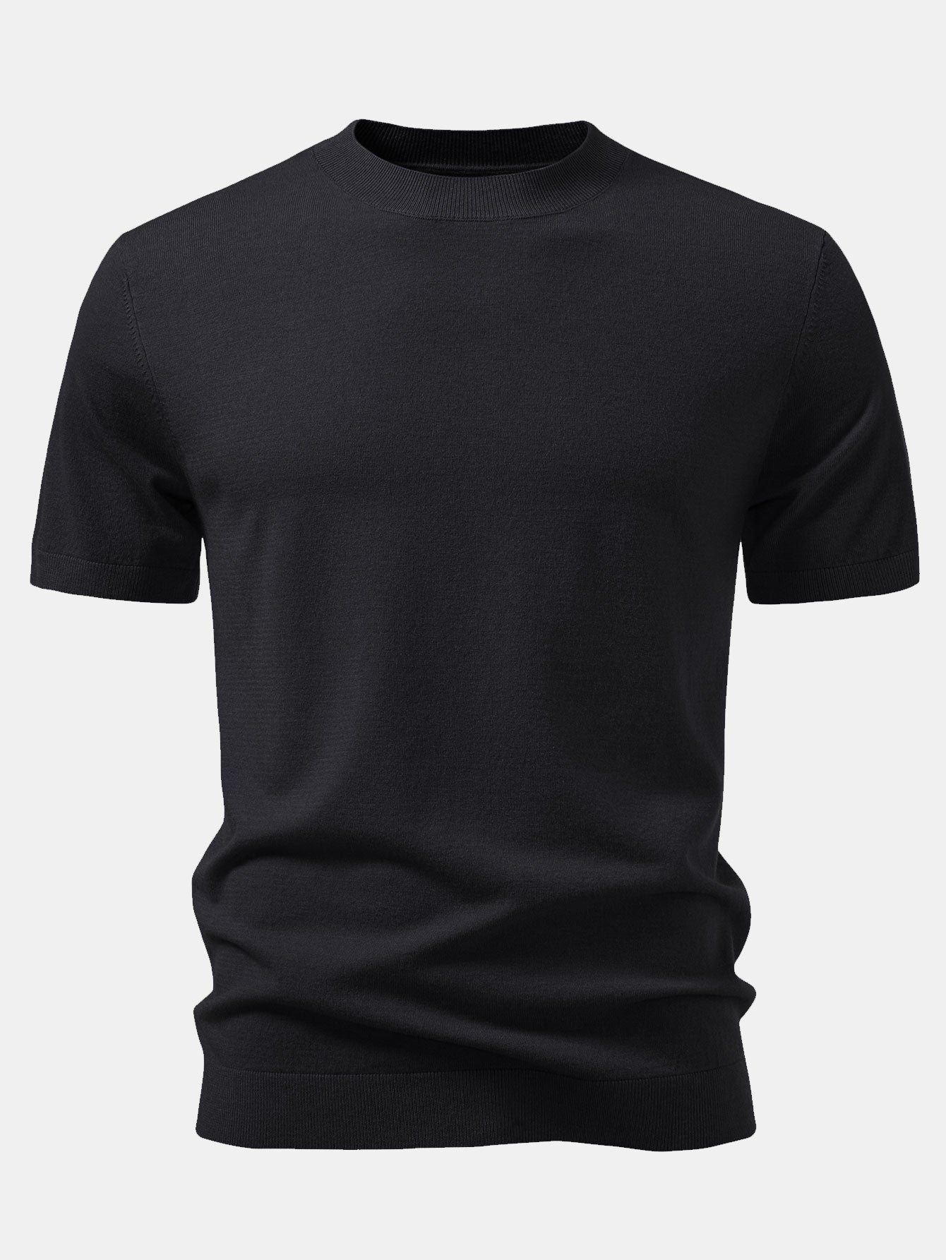 Solid Knitted Sweater T-Shirt