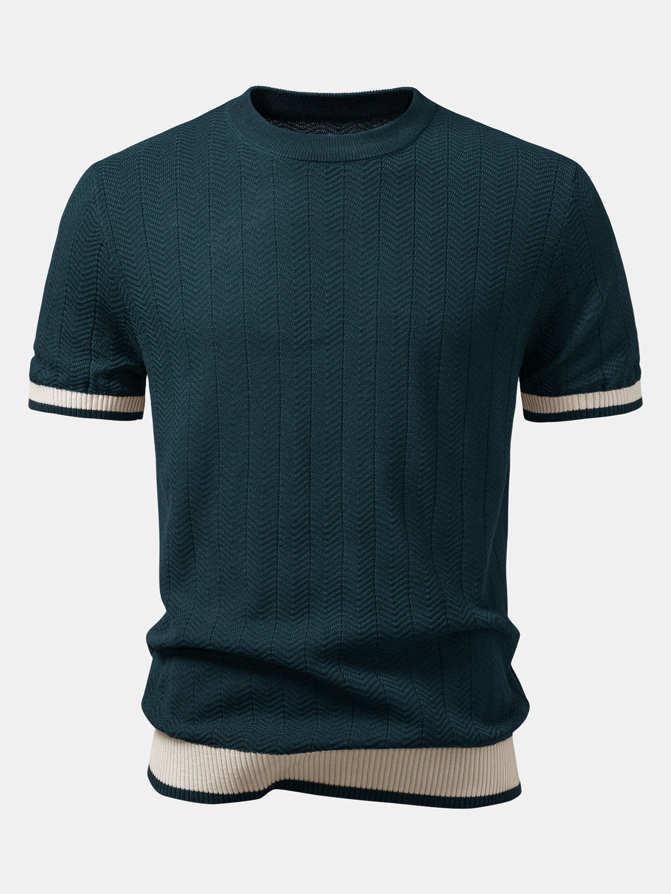 Textured Knitted T-Shirt