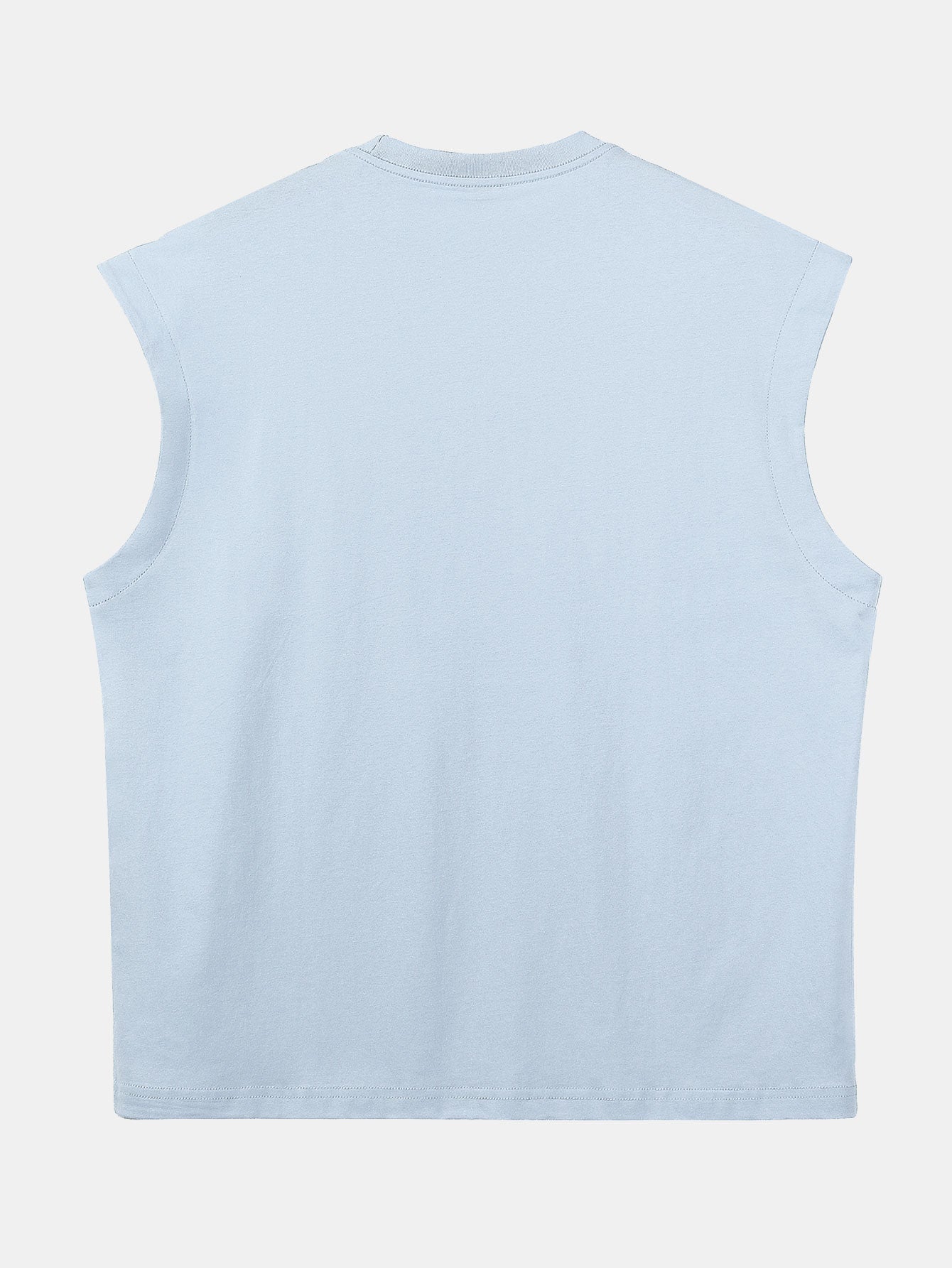 3 Pieces Relax Fit Cotton Drop Shoulder Sleeveless T-Shirts