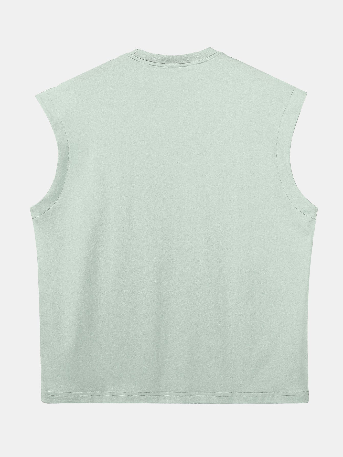 3 Pieces Relax Fit Cotton Drop Shoulder Sleeveless T-Shirts