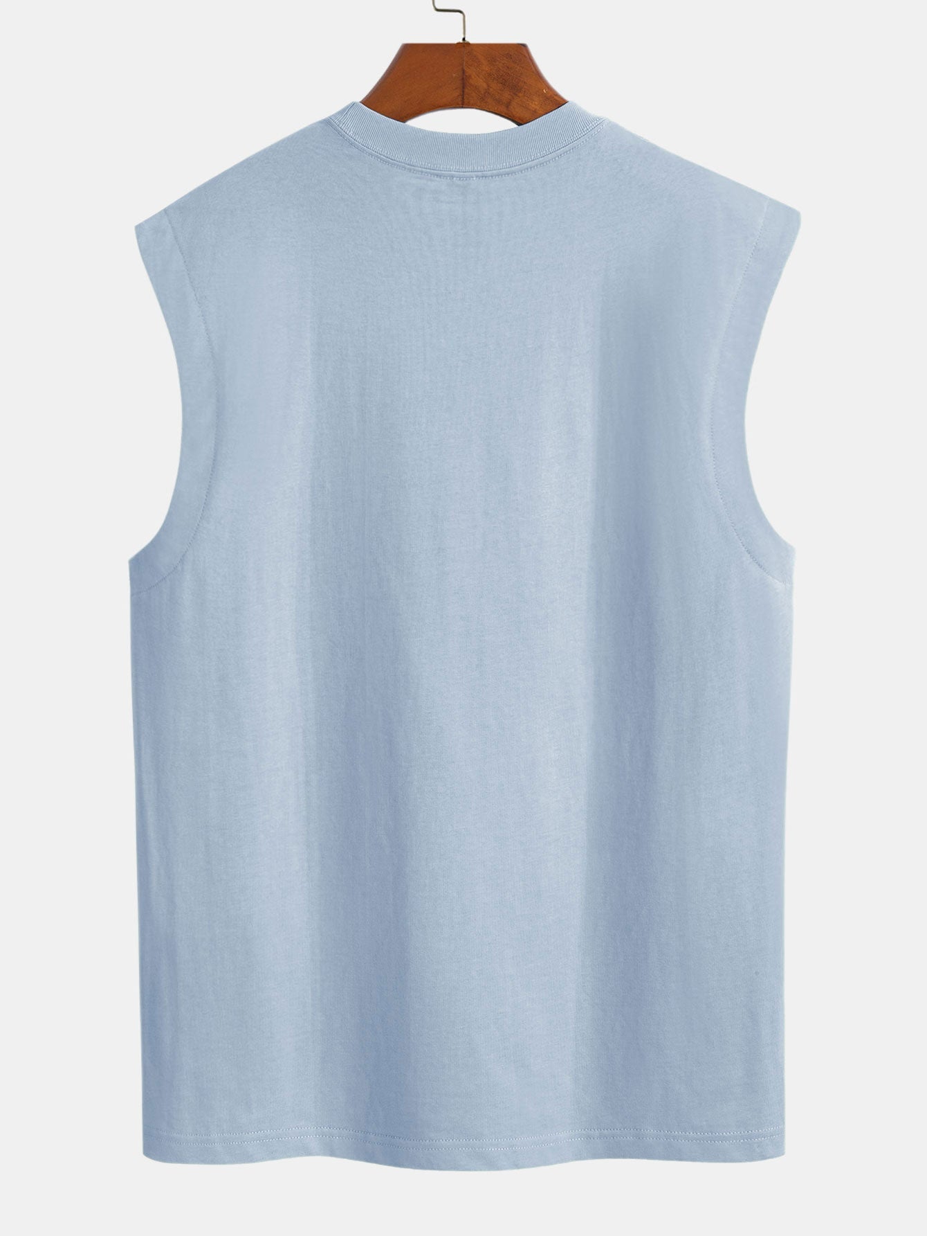 3 Pieces Relax Fit Cotton Drop Shoulder Sleeveless T-Shirts