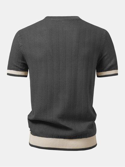 Textured Knitted T-Shirt