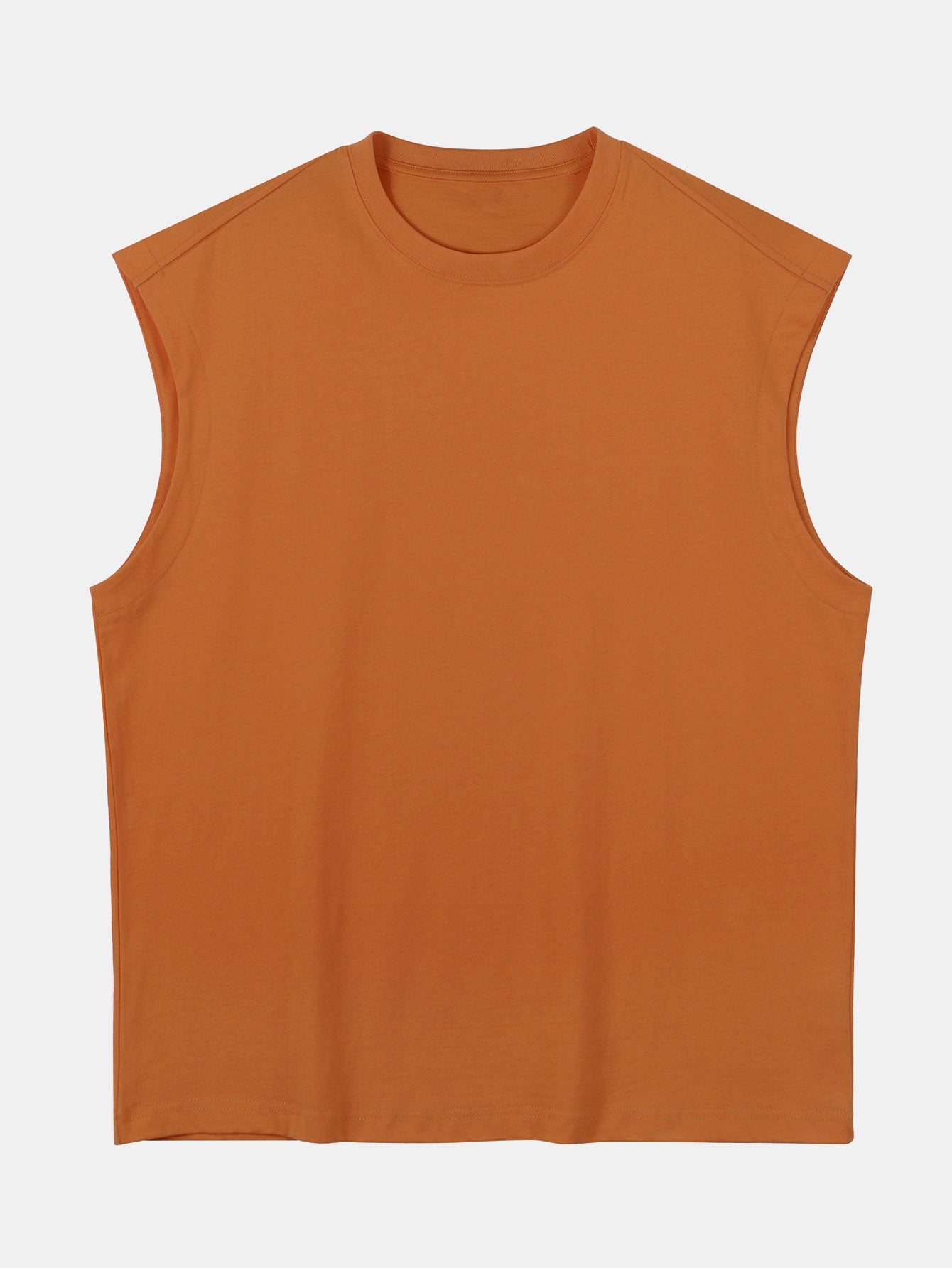 3 Pieces Relax Fit Cotton Drop Shoulder Sleeveless T-Shirts