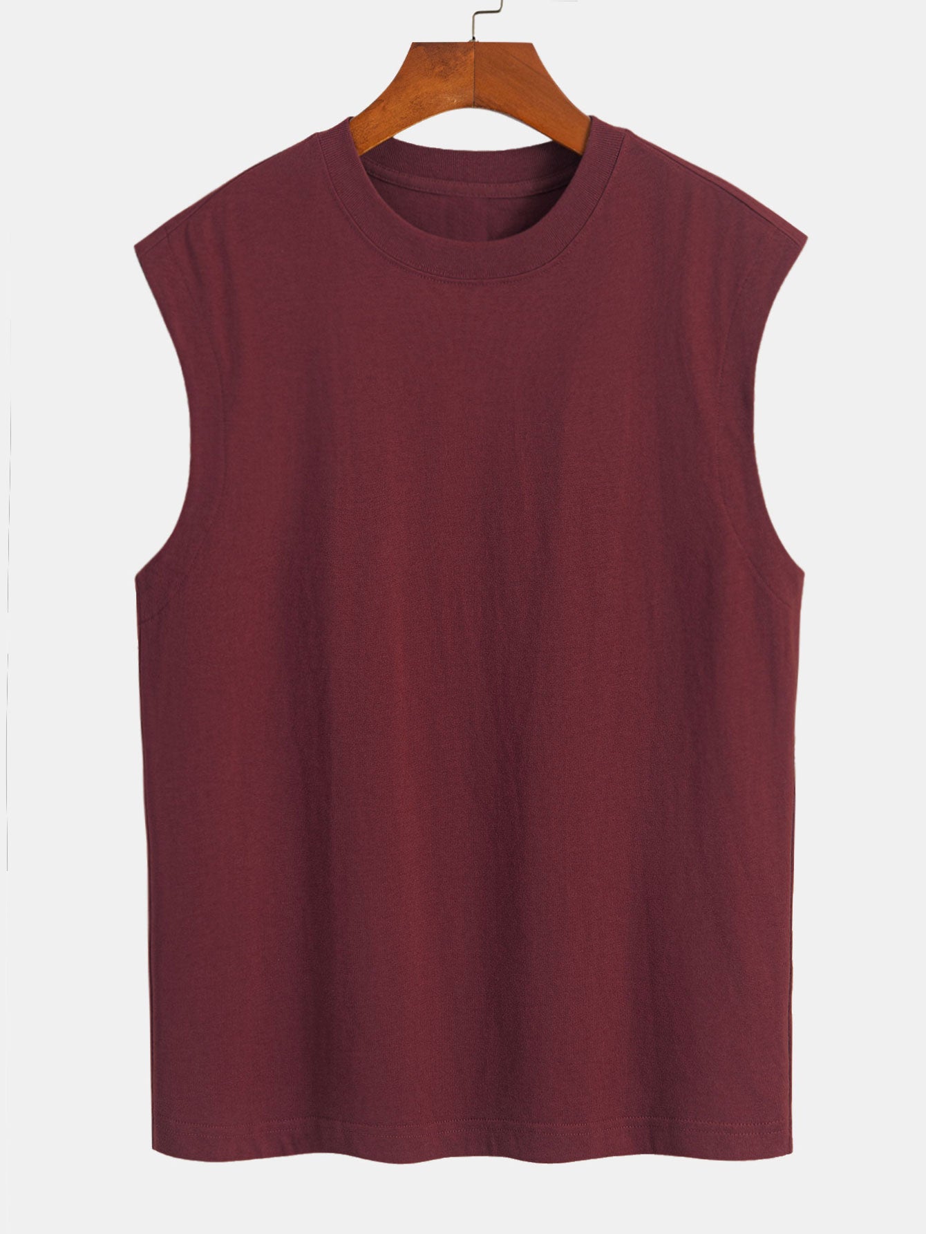 3 Pieces Relax Fit Cotton Drop Shoulder Sleeveless T-Shirts