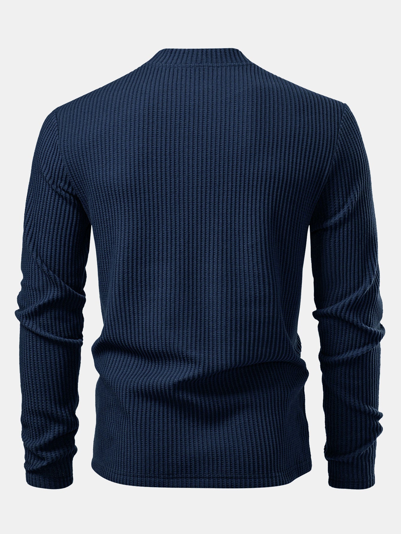 Long Sleeve Waffle Mock Neck T-Shirt