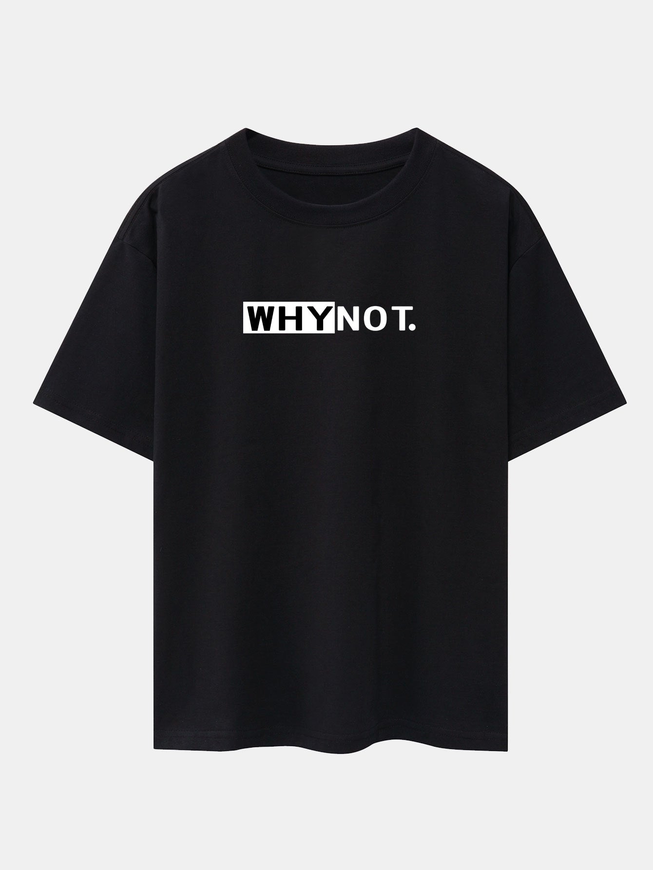 Why Not Print Drop Shoulder Oversize T-Shirt