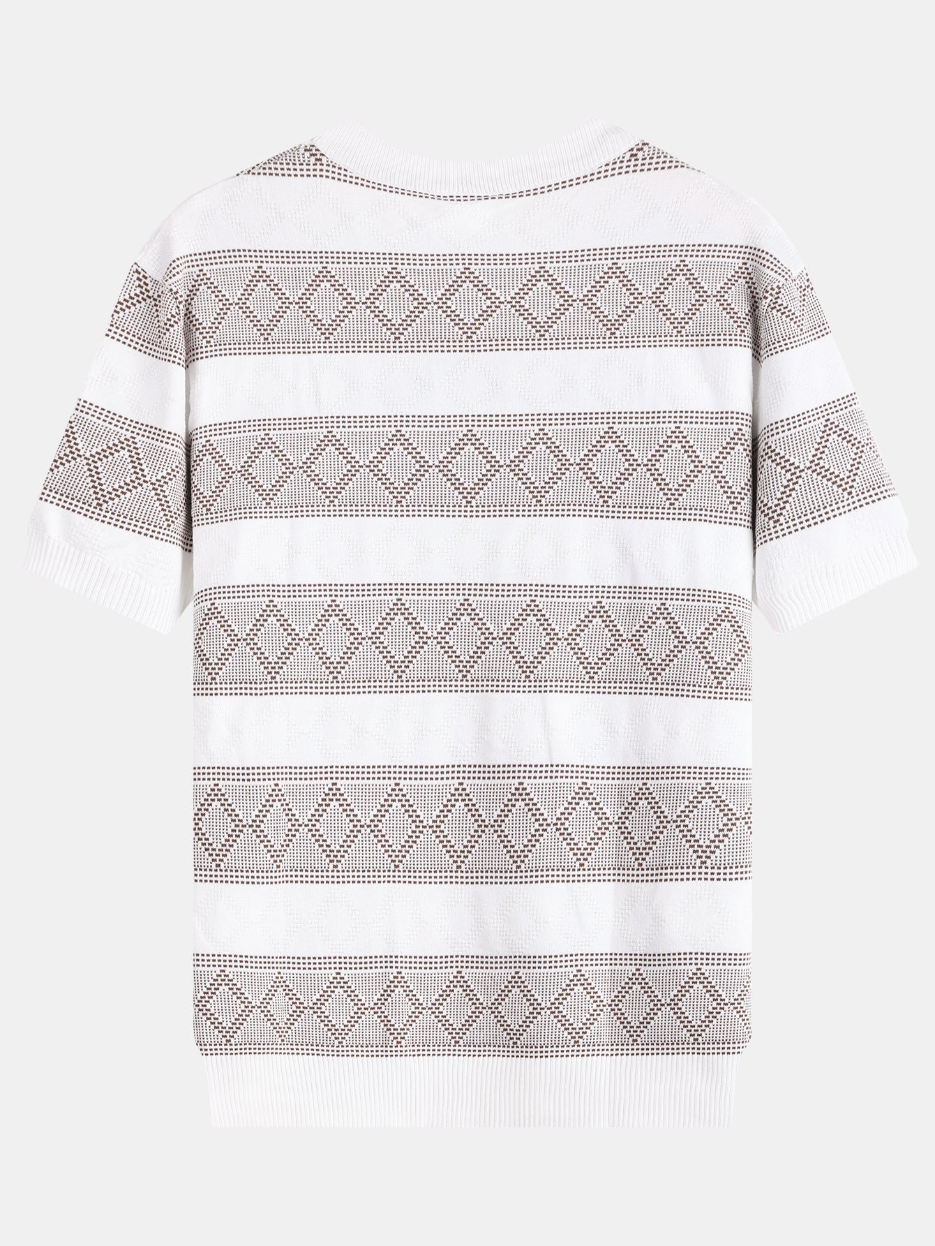 Rhombus Geometry Knitted Sweater T-Shirt