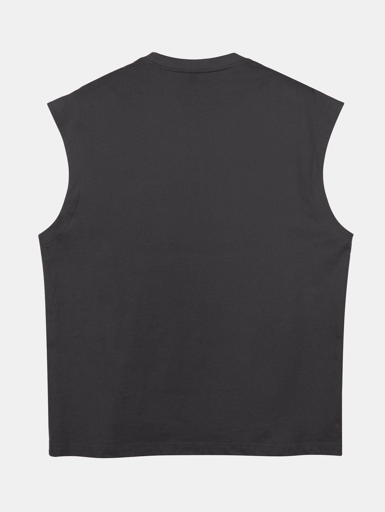 3 Pieces Relax Fit Cotton Drop Shoulder Sleeveless T-Shirts