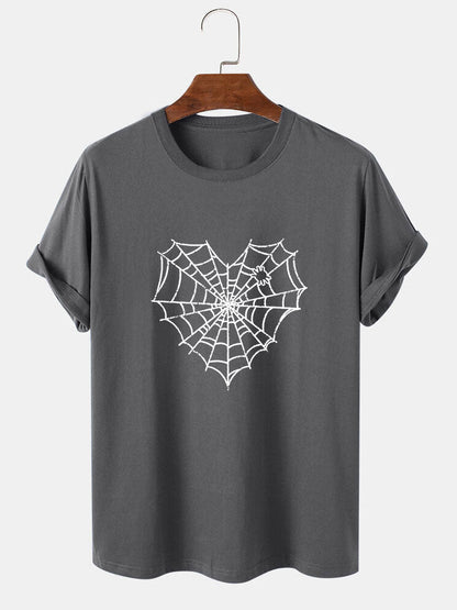 Spider Web Print T-Shirt