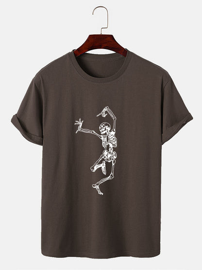 Dancing Skeleton Print T-Shirt