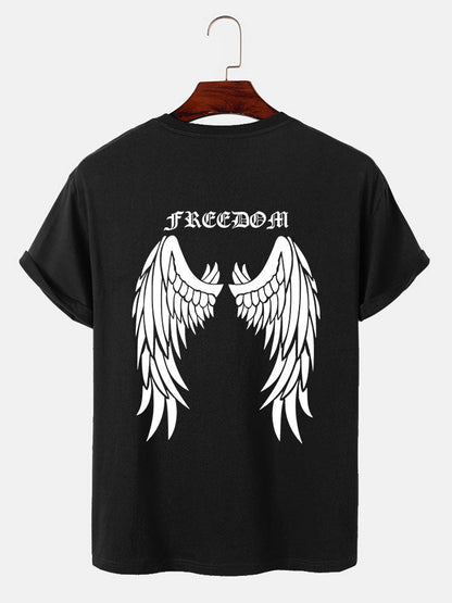 Wings Back Print T-Shirt
