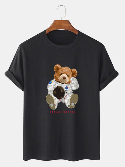 NASA Space Bear Print T-Shirt
