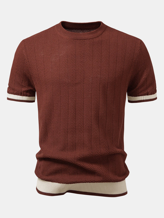 Textured Knitted T-Shirt