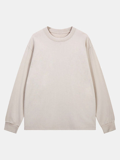 3 Pieces Basic Long Sleeve Ribbed Cuff T-Shirt
