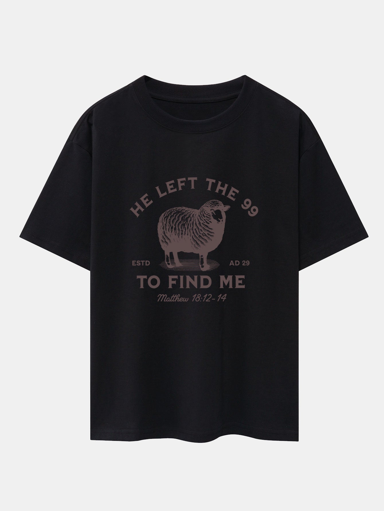The Lost Lamb Print Drop Shoulder Oversize T-Shirt