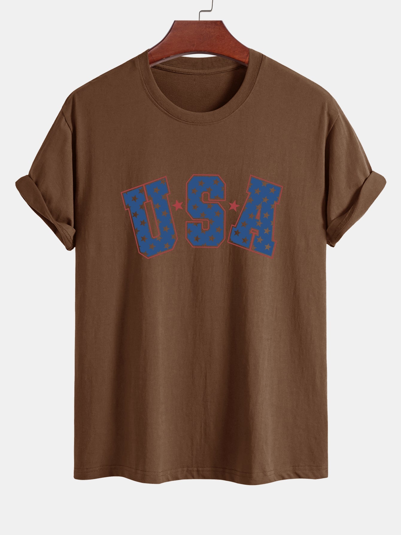 Regular Fit USA Print Cotton T-Shirt