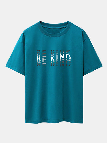 Be Kind Print Drop Shoulder Oversize T-Shirt