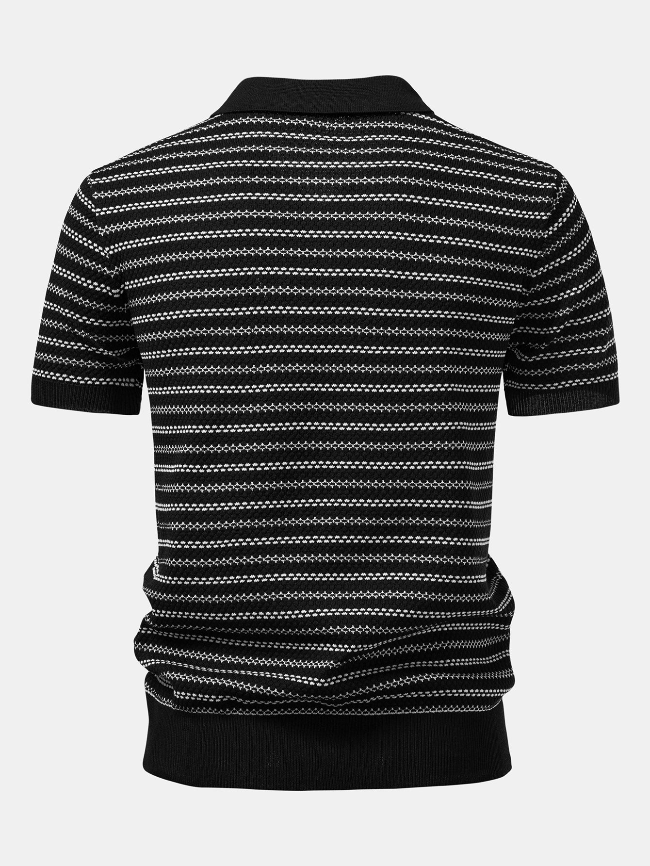 Stripe Knitted Polo Shirt