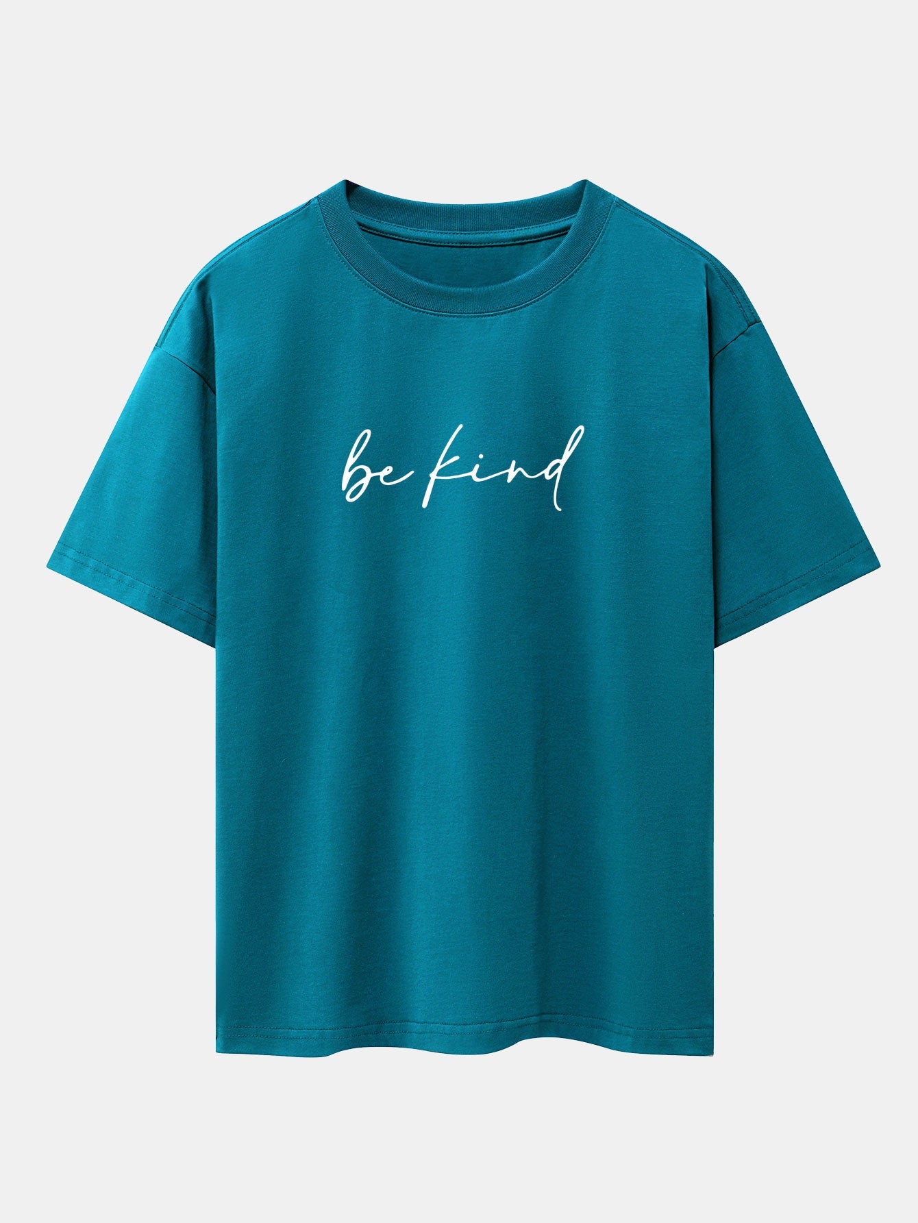 Be Kind Print Drop Shoulder Oversize T-Shirt