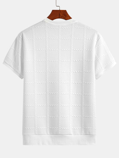 Twisted Squares Jacquard T-Shirt