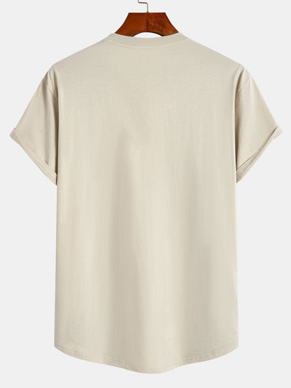 Tokyo Ukiyo-e Print Cotton Arc Hem T-Shirt