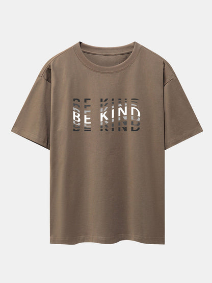 Be Kind Print Drop Shoulder Oversize T-Shirt