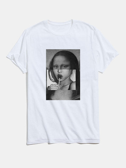 Mona Lisa & Candy Girl Funny T-Shirts