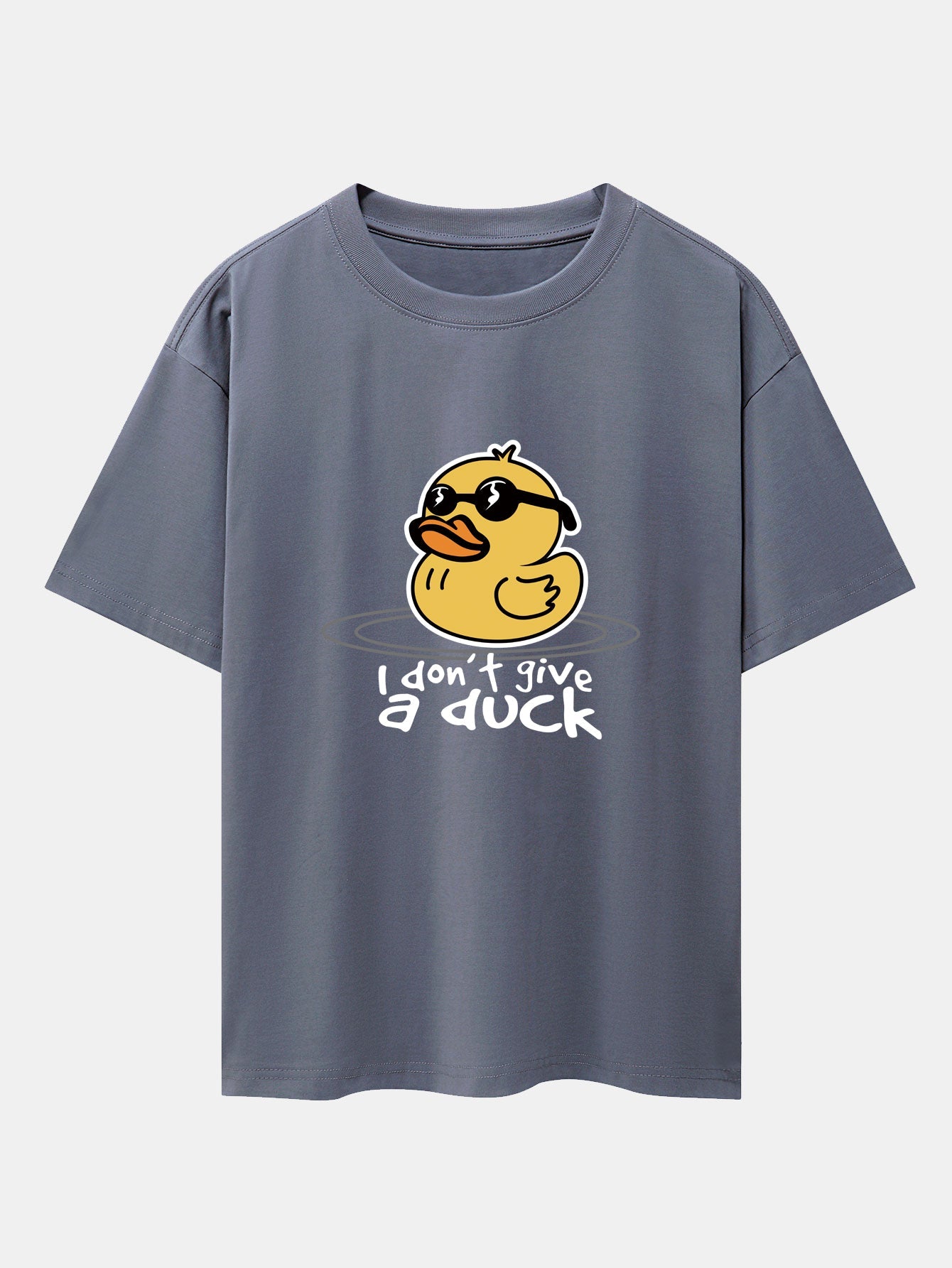 Yellow Duck With Sunglasses Print Drop Shoulder Oversize T-Shirt