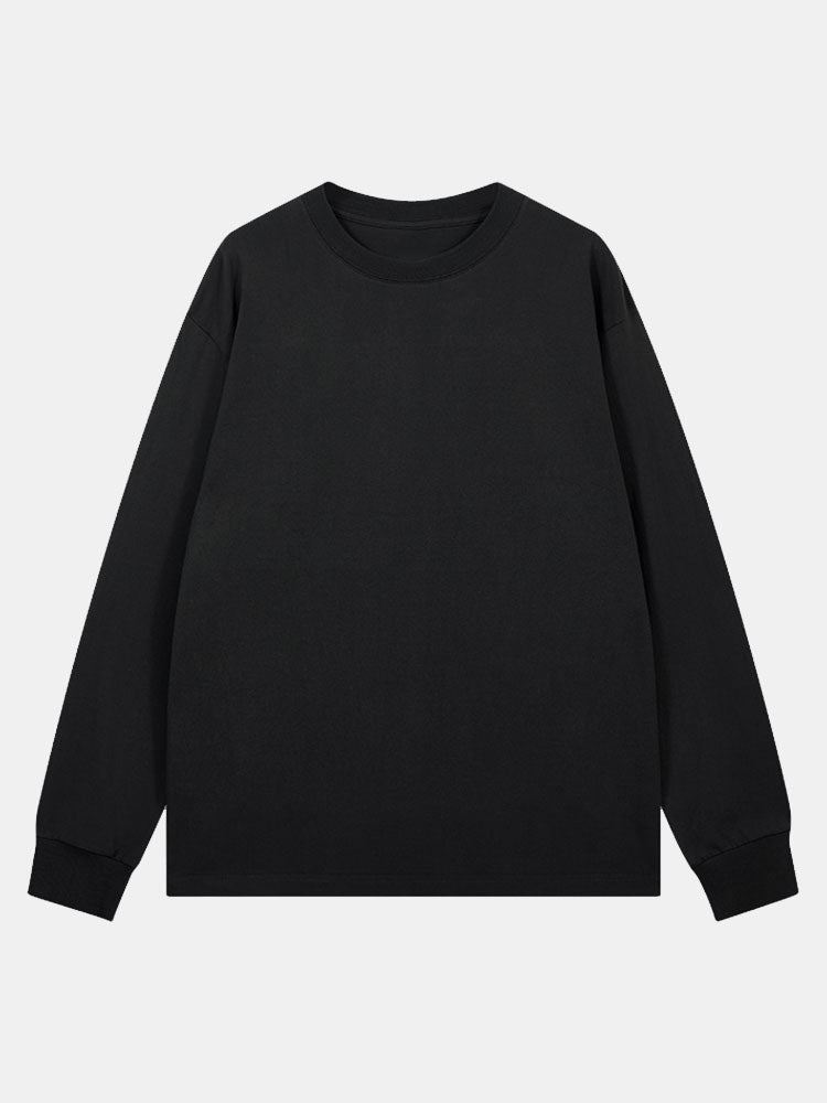 3 Pieces Basic Long Sleeve Ribbed Cuff T-Shirt