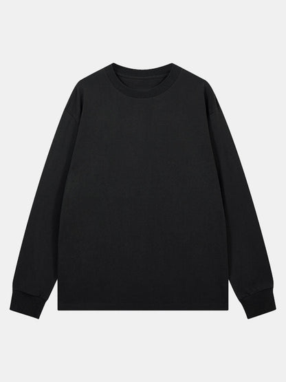 3 Pieces Basic Long Sleeve Ribbed Cuff T-Shirt