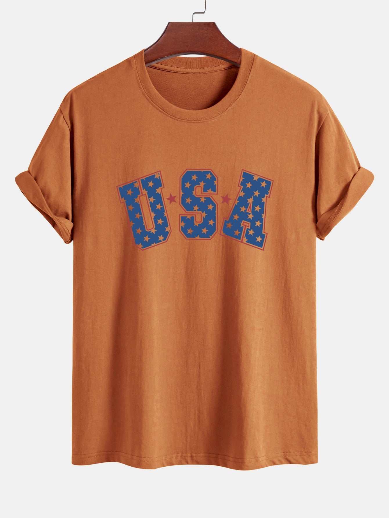 Regular Fit USA Print Cotton T-Shirt