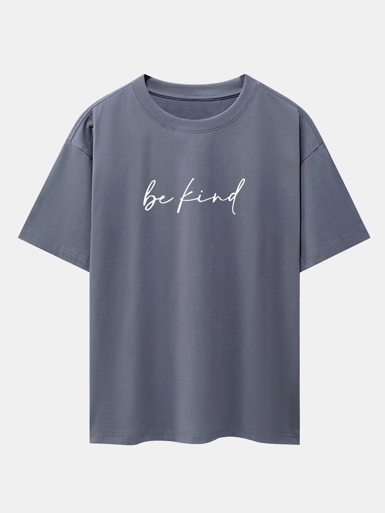 Be Kind Print Drop Shoulder Oversize T-Shirt