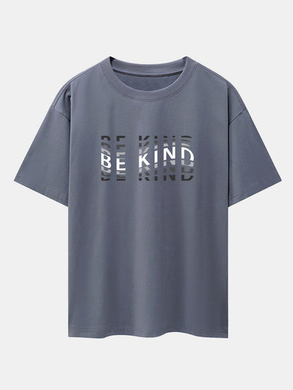 Be Kind Print Drop Shoulder Oversize T-Shirt