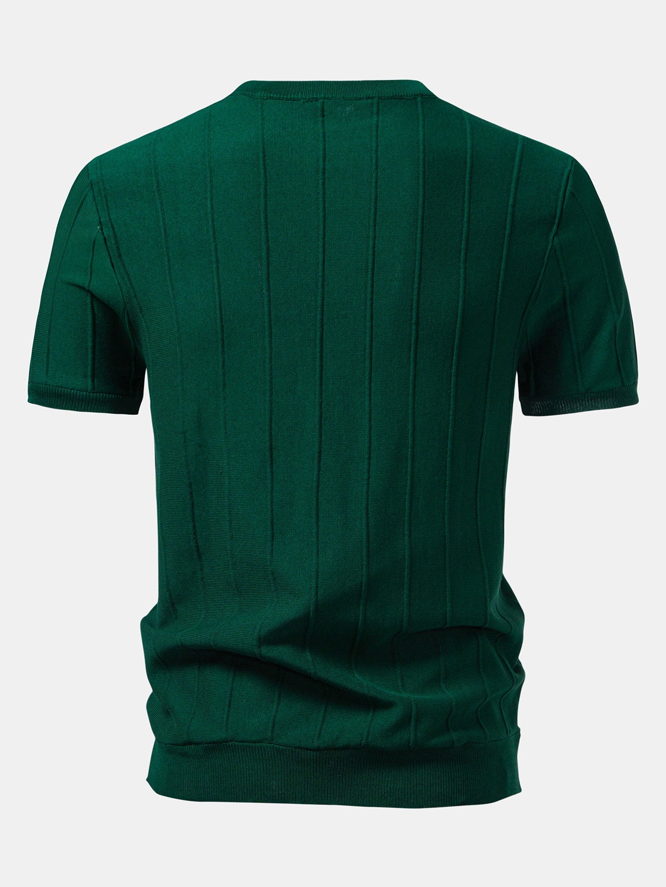 Striped Jacquard Crew Neck Sweater Knitted T-Shirt